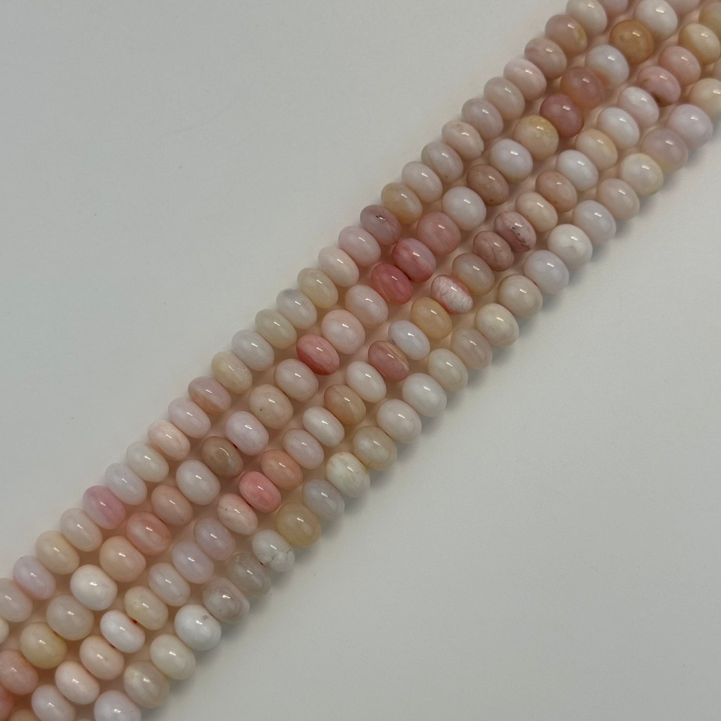 Pink Opal AAA Rondelle Polished Beads image 7