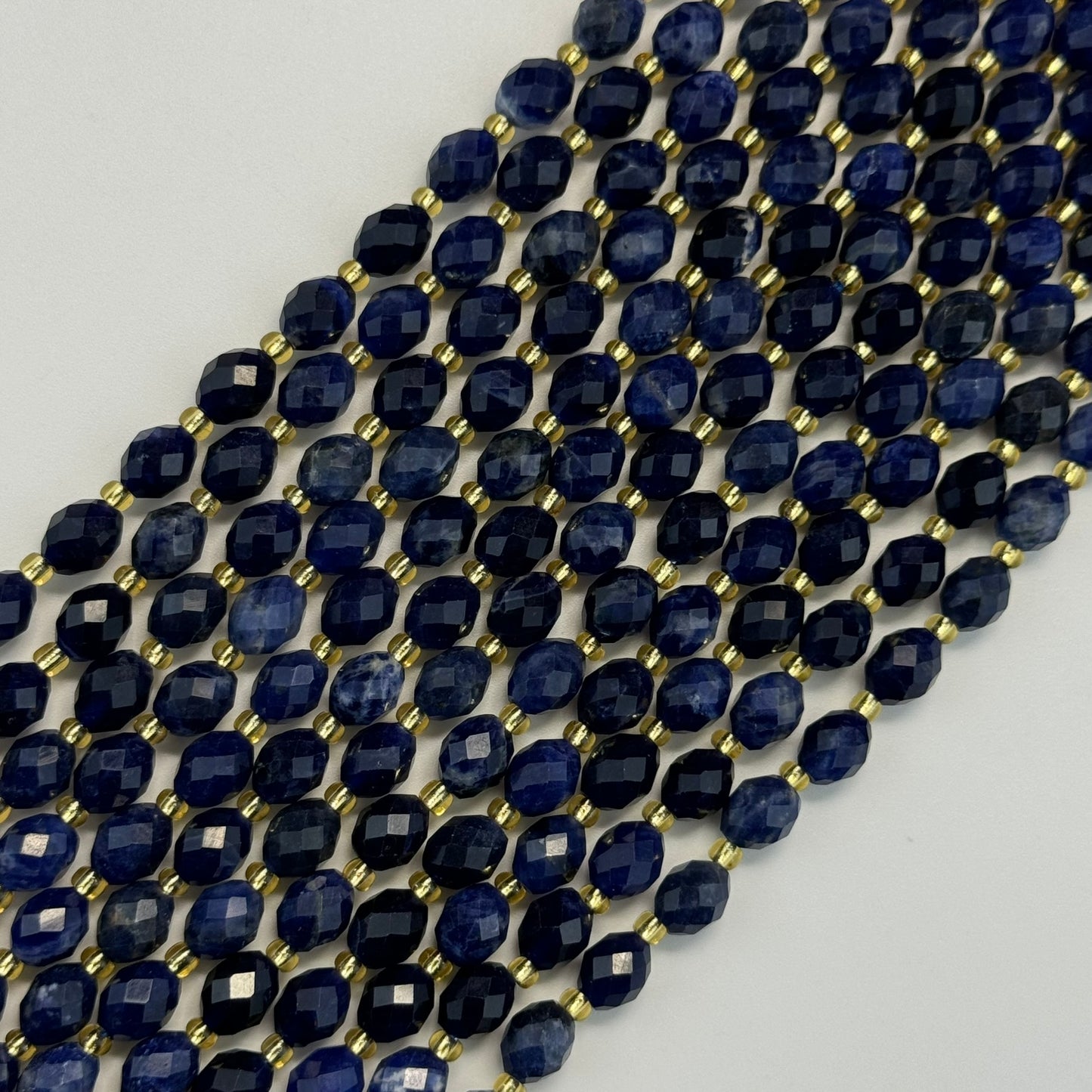 Sodalite AA Faceted Barrel 8 Beads image 1