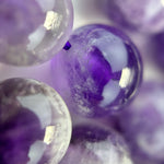 Chevron Amethyst Polished Round Beads image 6