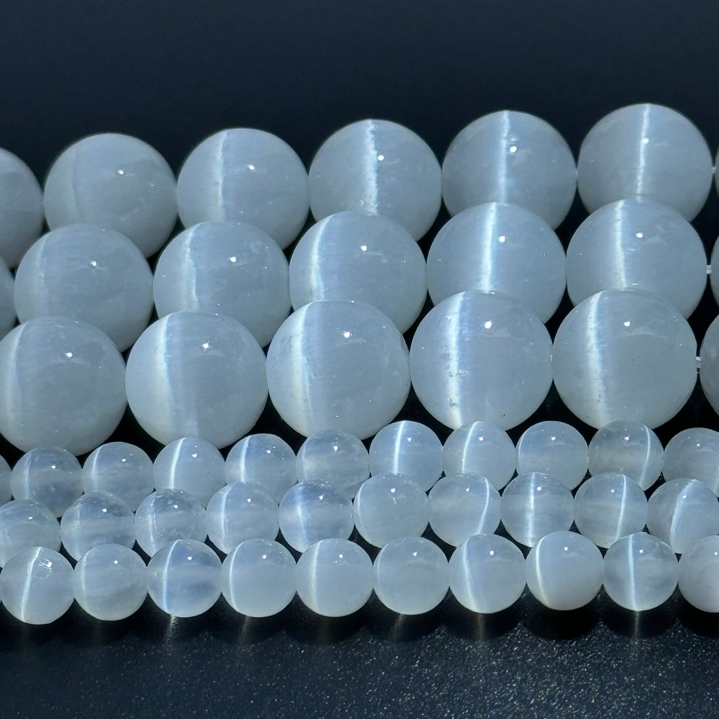Selenite Polished Round Beads image 3