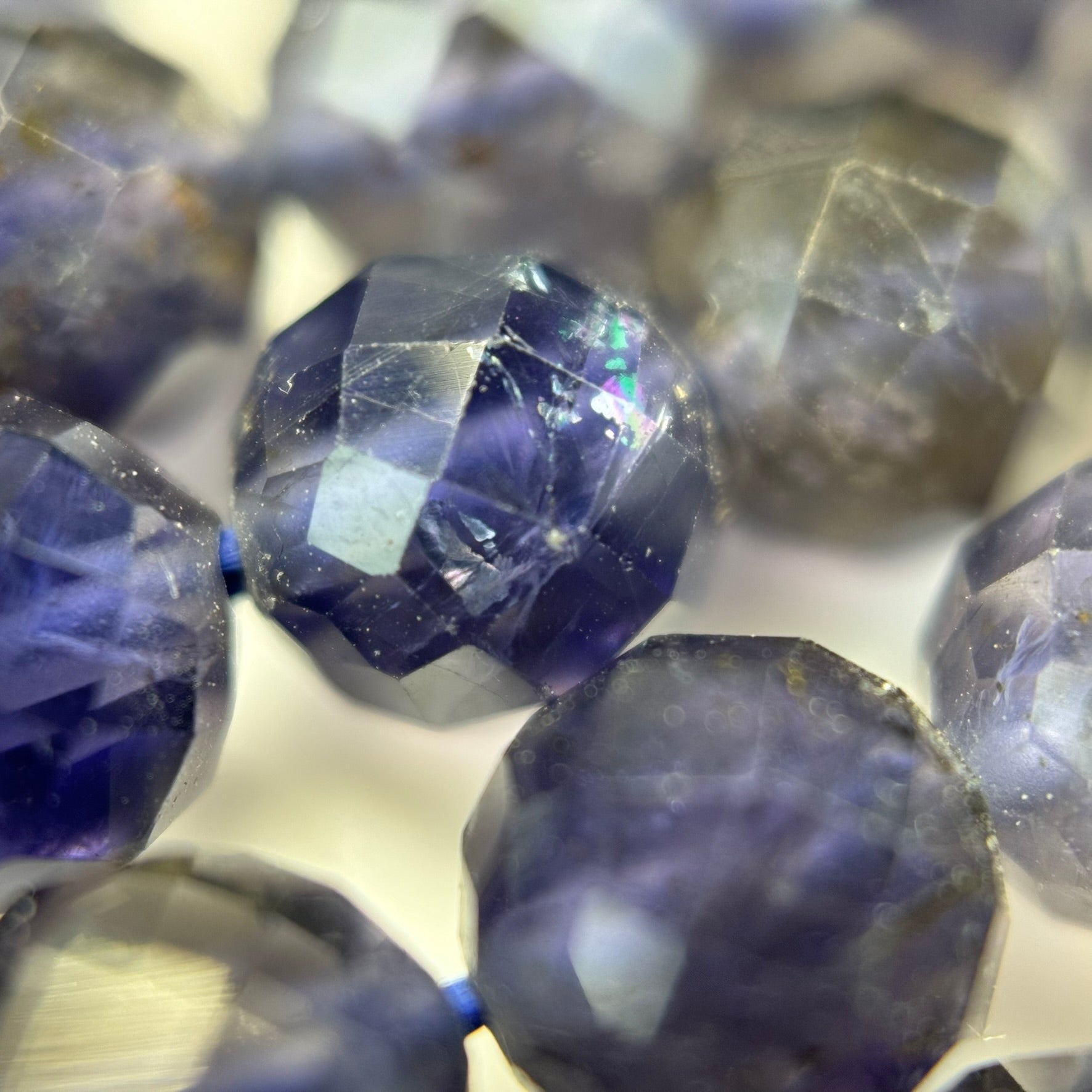 Iolite stone Faceted Round Beads Faceted Round Beads image 2