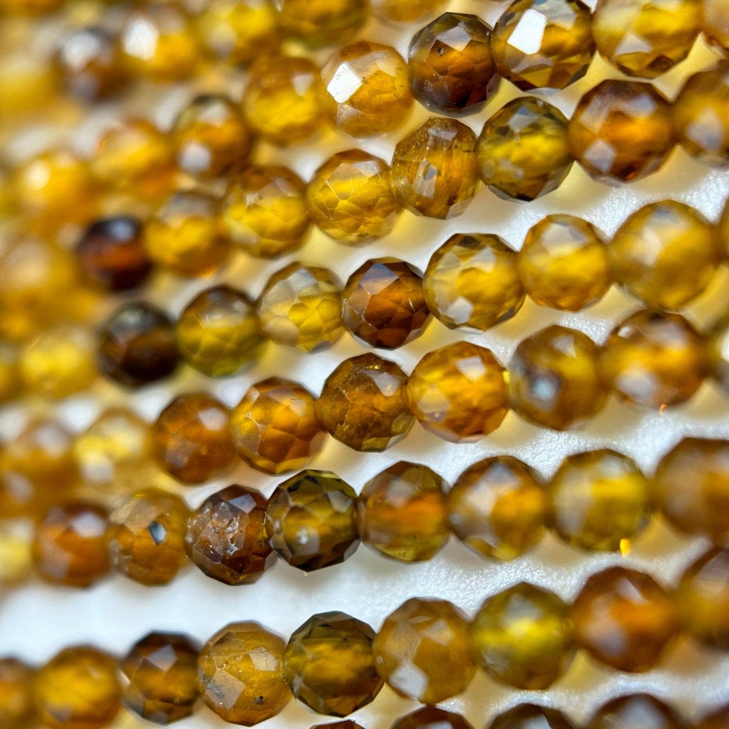 Natural Citrine Faceted Round Beads 2.5mm image 4