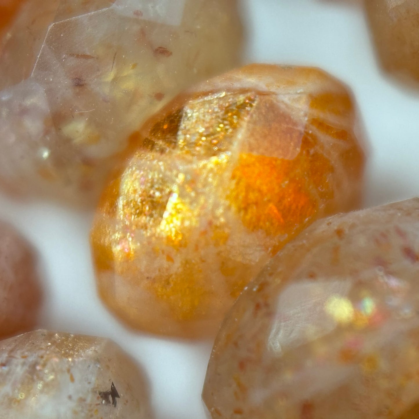 Sunstone Faceted Rondelle Beads (AA Quality) image 9