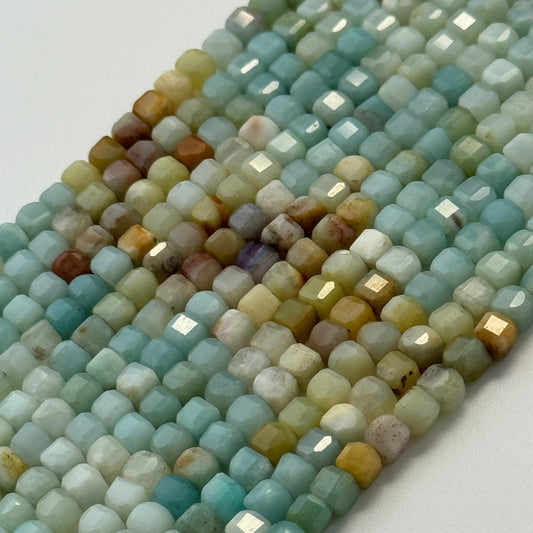 Jasper Ocean Square Shape Beads (AA Quality)