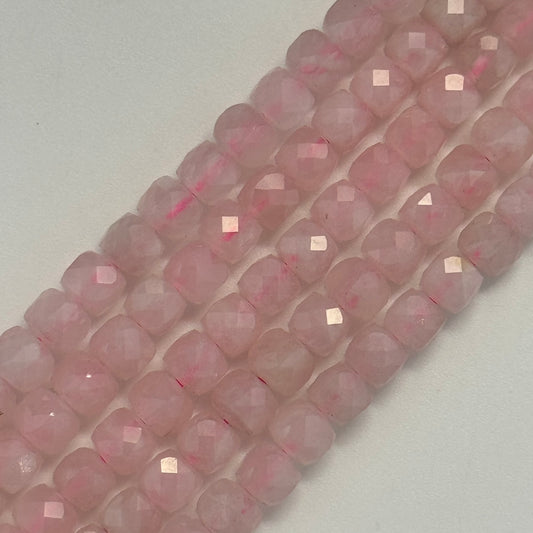 Rose Quartz Square Beads