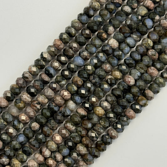 Lianite Faceted Rondelle Beads image 0