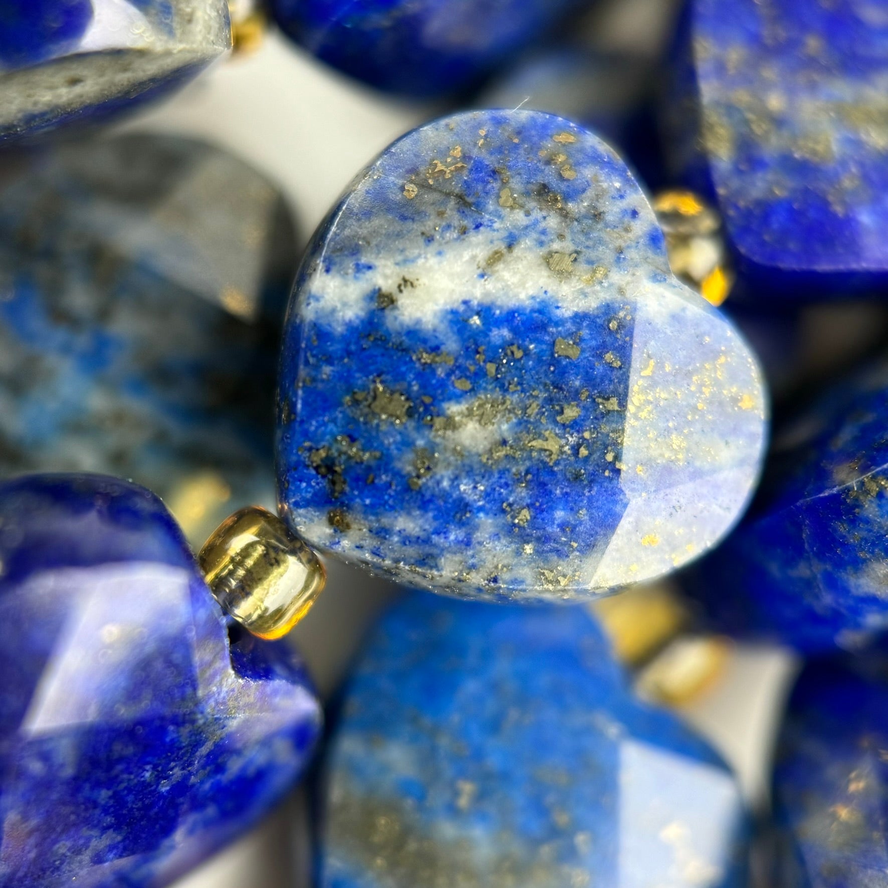 Lapis Lazuli Faceted Heart Shape Beads image 3