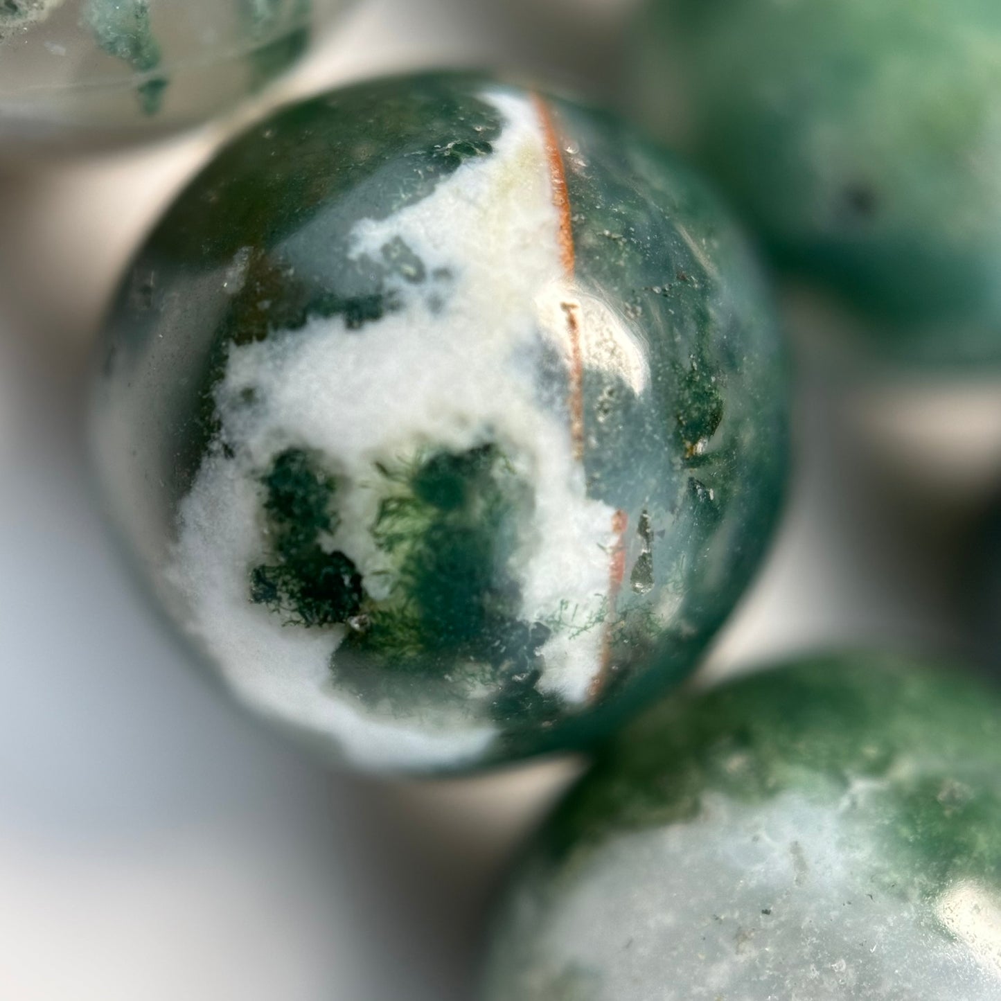 Tree Moss Agate Polished Round Beads image 11