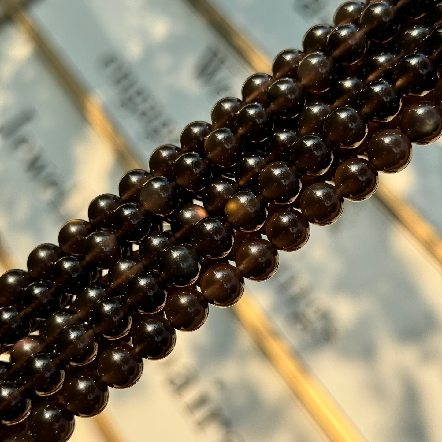 Ice Rainbow Obsidian Polished Round Beads image 5