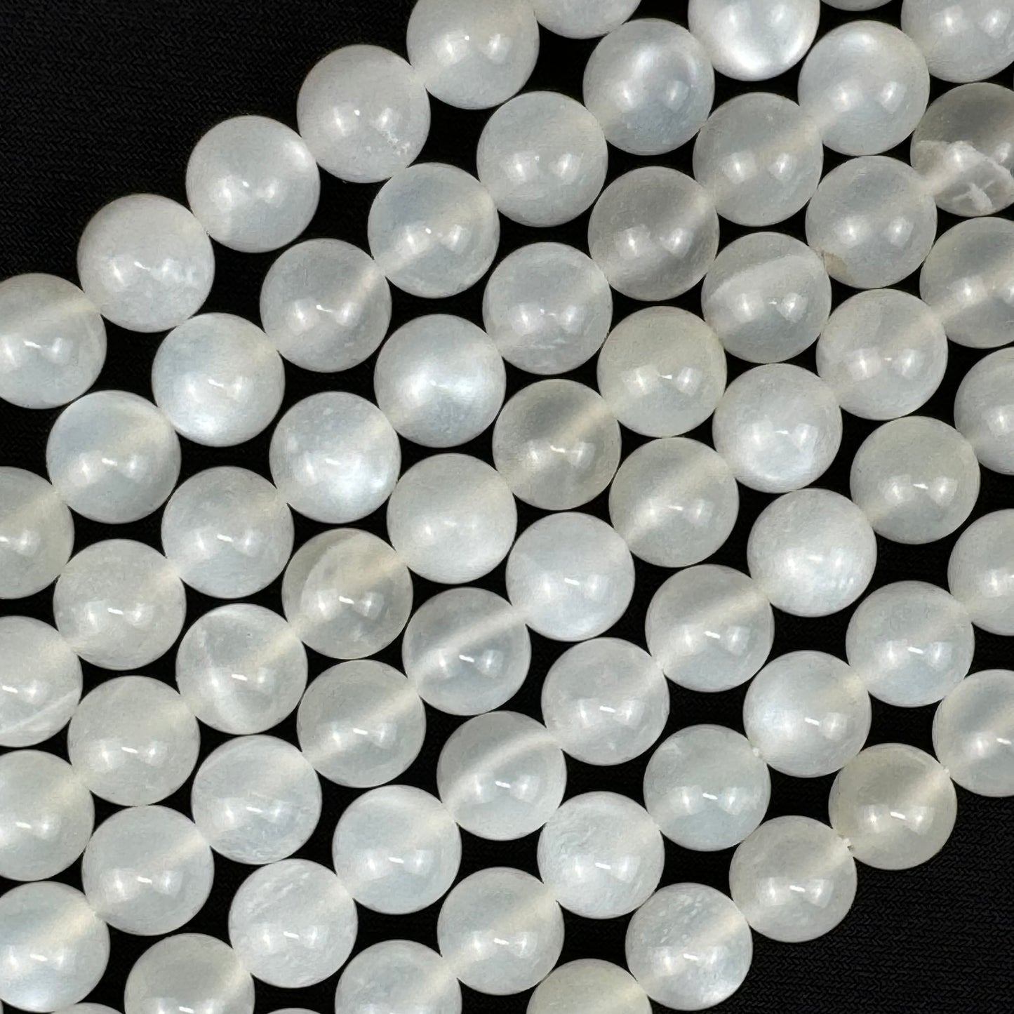 White Moonstone Polished Round Beads image 2