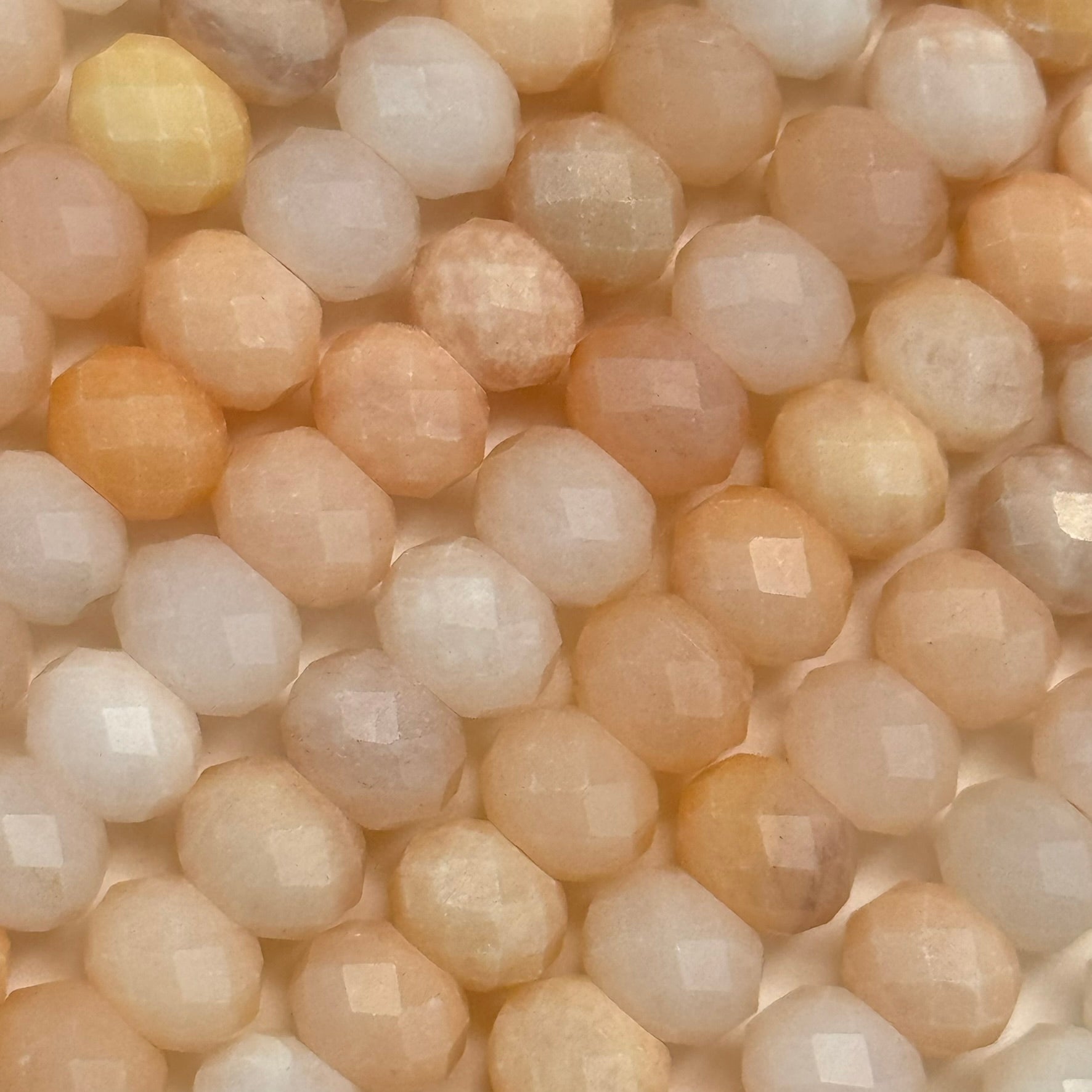 Orange Aventurine Quartz Faceted Rondelle Beads image 1