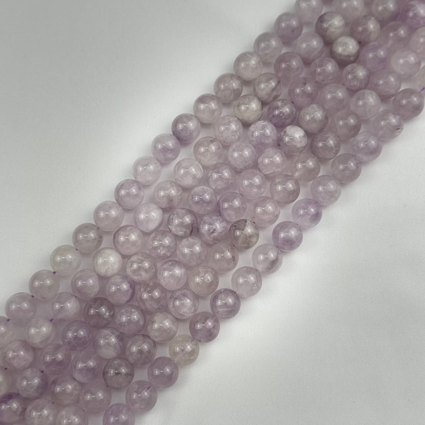 Lavendar Amethyst Polished Round Beads image 2