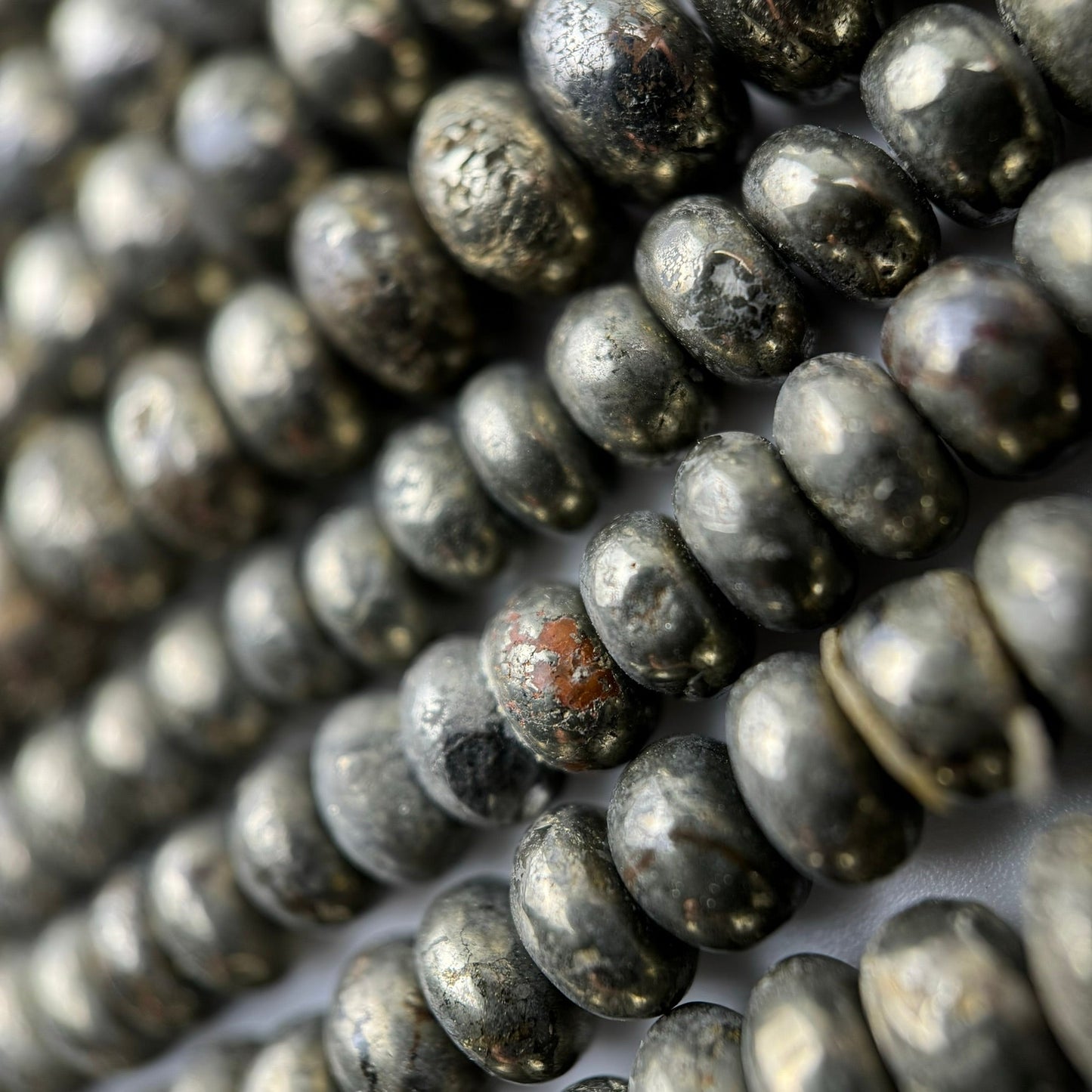 Pyrite Polished Rondelle Beads image 2