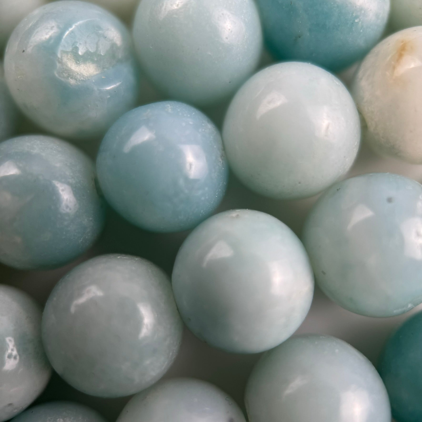 Ocean Jasper (Blue) AA Polished  Round Beads image 4