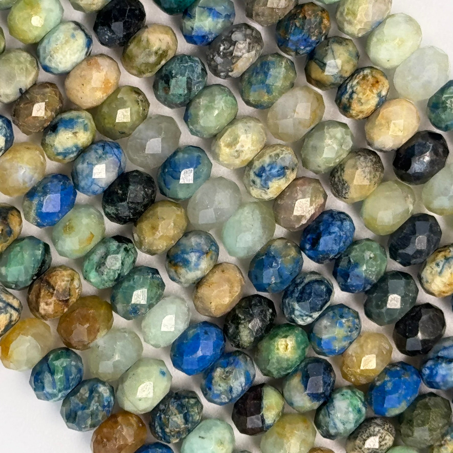 Azurite Faceted Rondelle Beads image 1