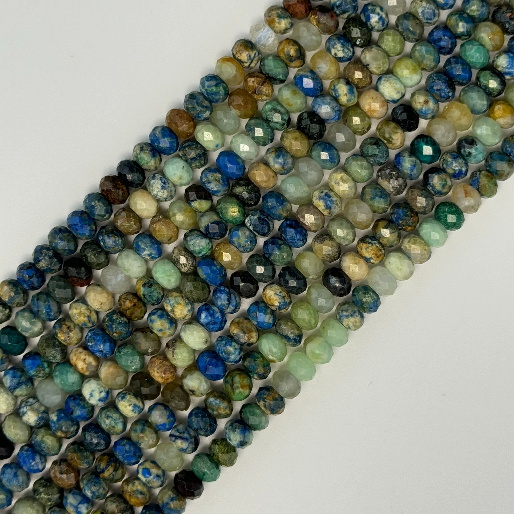 Azurite Faceted Rondelle Beads image 0
