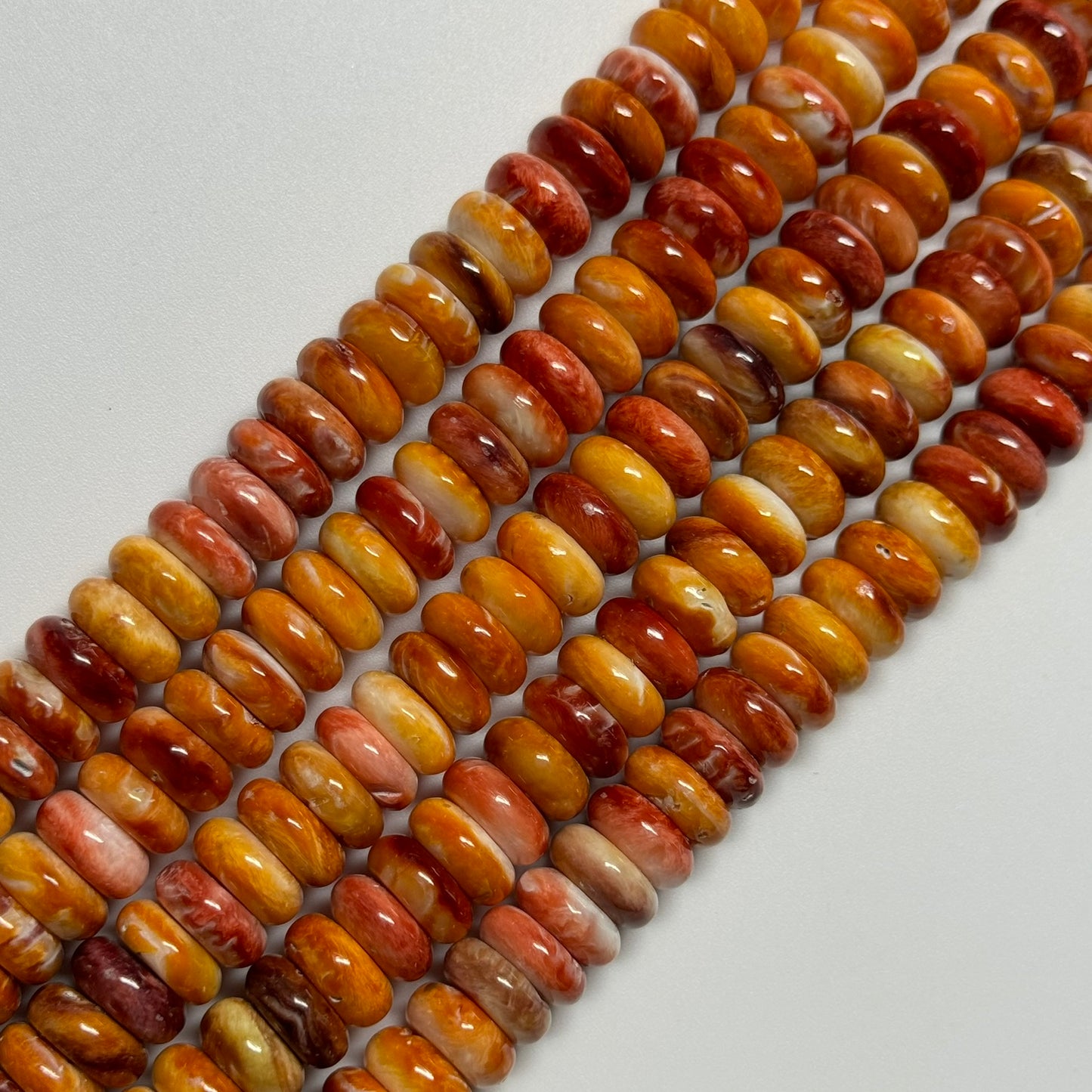 Natural Spiny Oyster Shell Rondelle Shape image 4