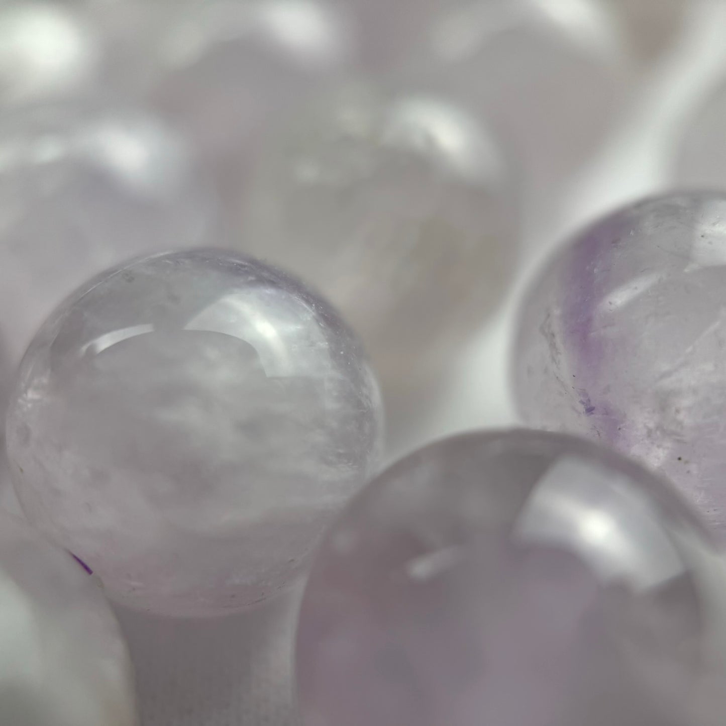 Lavendar Amethyst Polished Round Beads image 6
