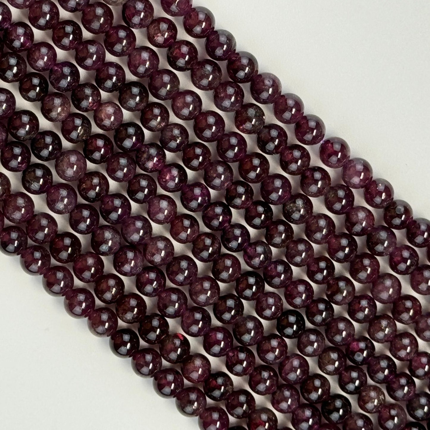 Rhodolite Grape Garnet Polished Round Beads image 4