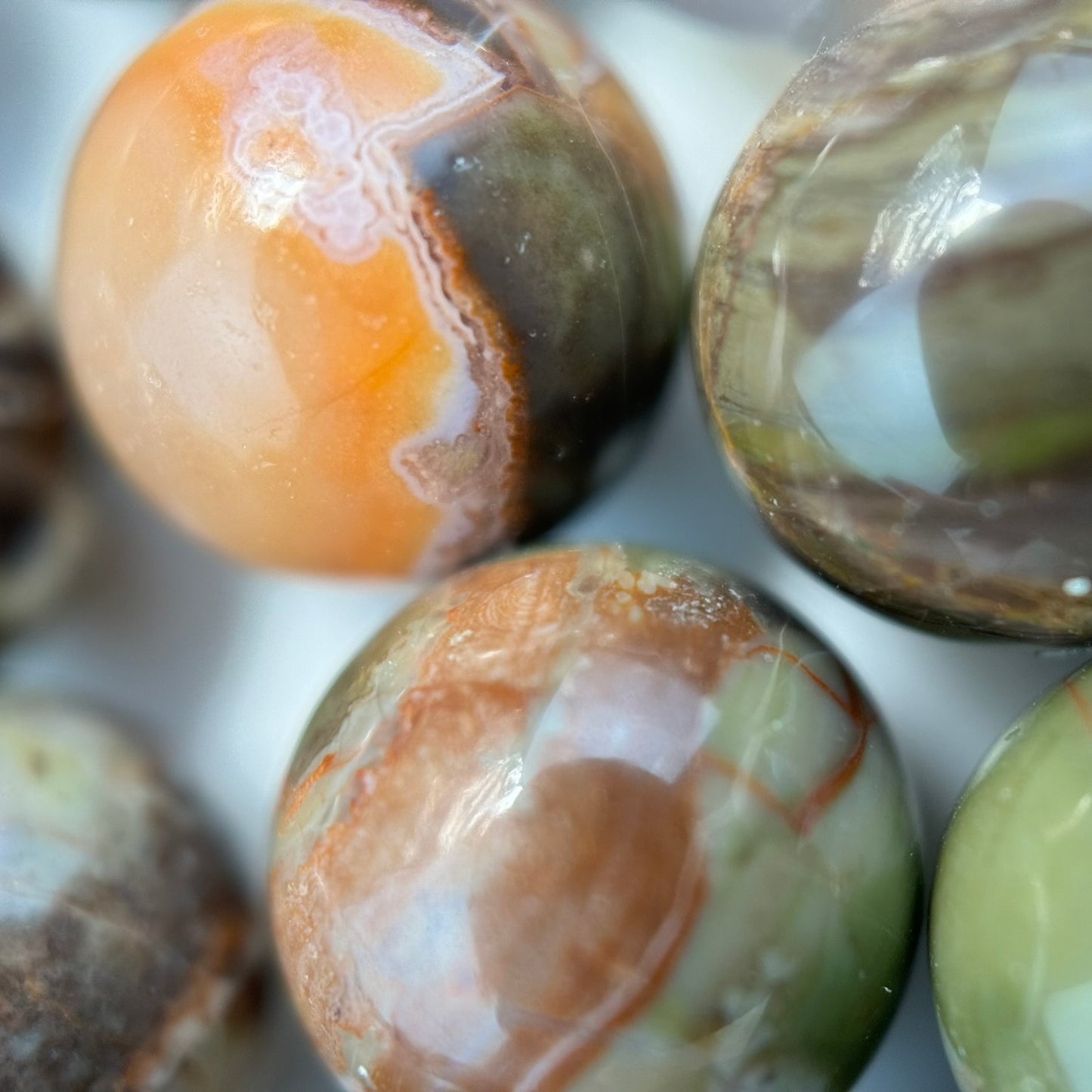 Brown Rainforest Jasper Polished Round Beads image 2