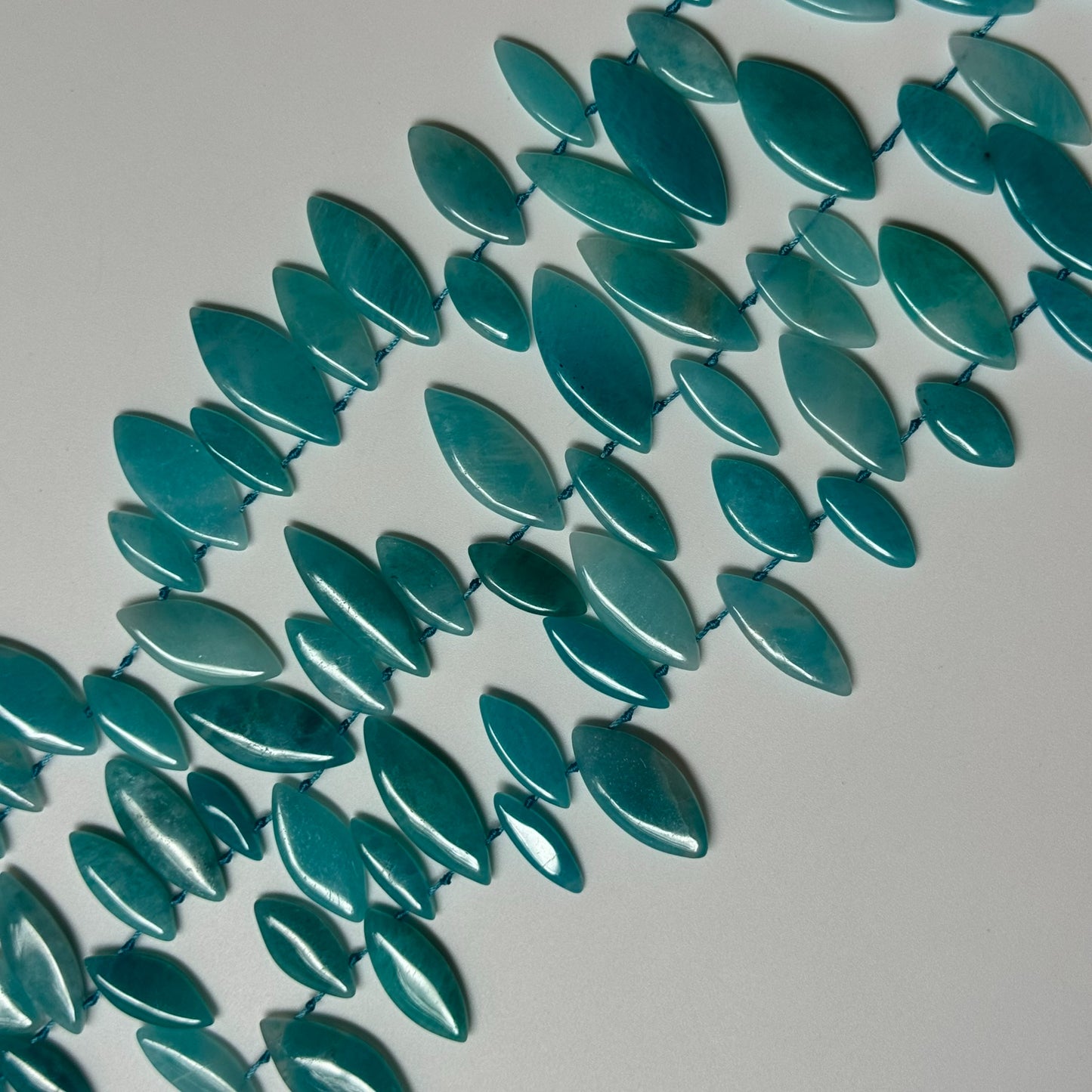 Amazonite Marquise Gemstone Beads - AA Quality (Mixed Size) image 0