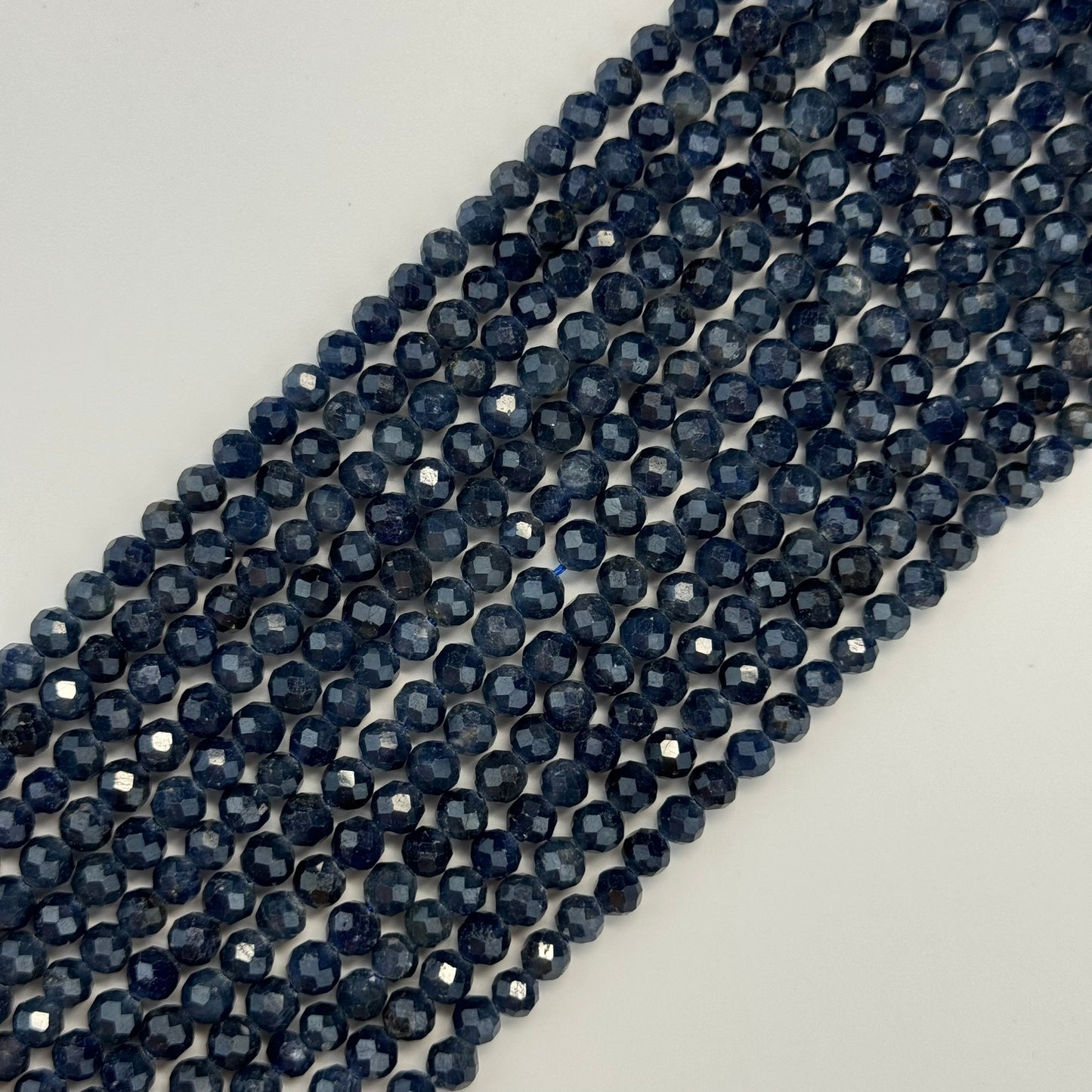 Natural Sapphire Faceted Round Beads image 2