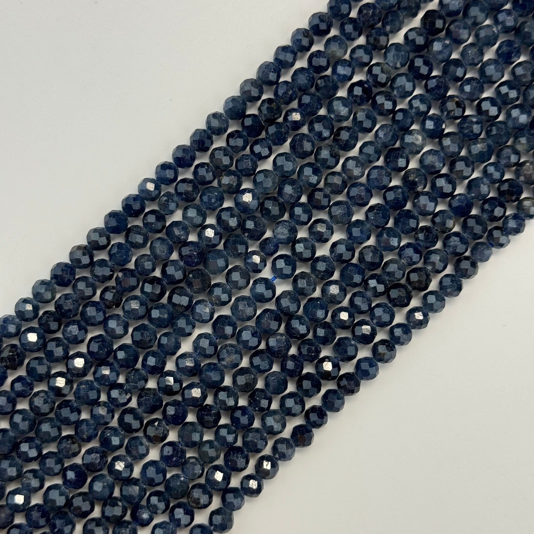 Natural Sapphire Faceted Round Beads image 2