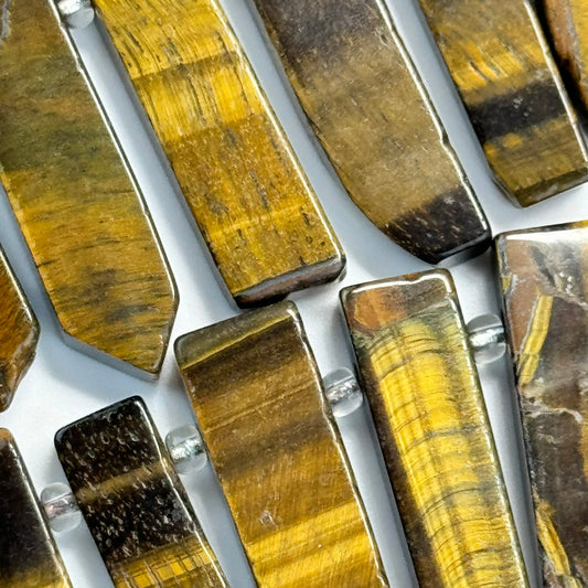 Tiger's Eye Polished Blade Beads (A Quality)