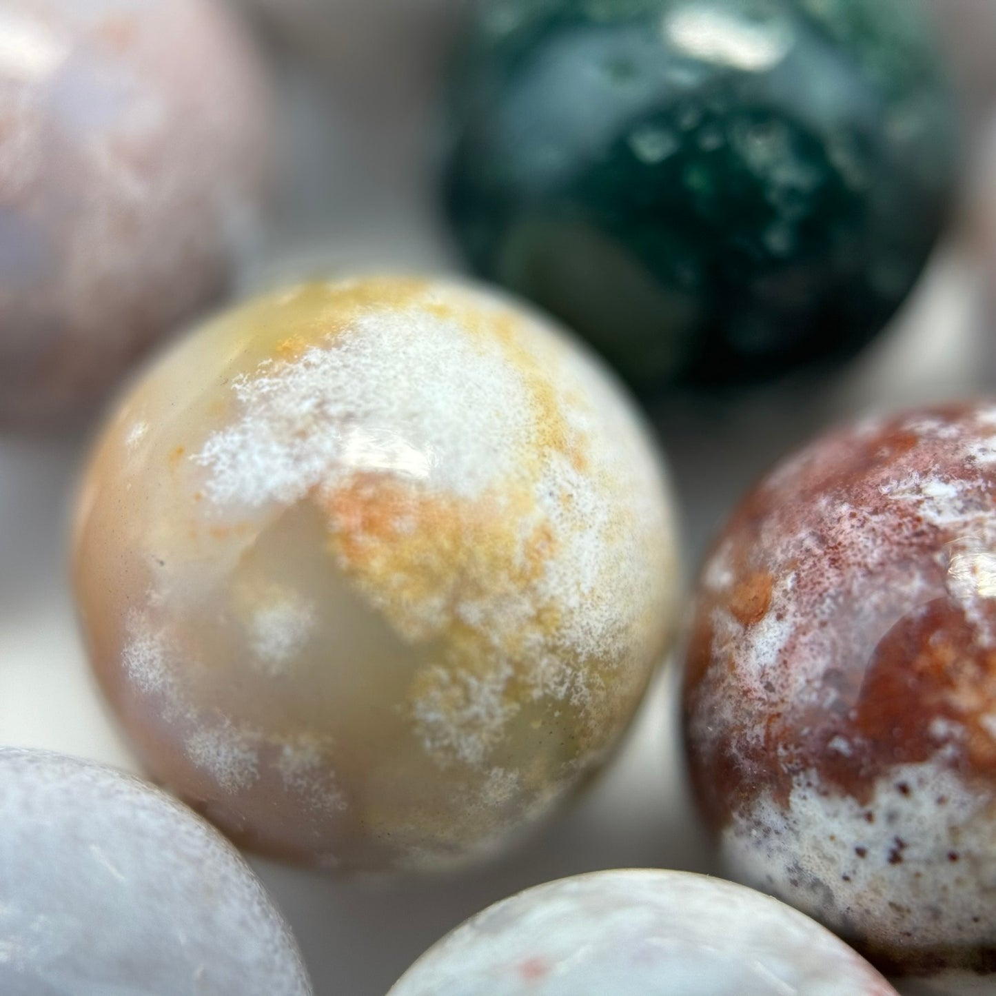 Pink Mexican Ocean Jasper Polished Round Beads image 7