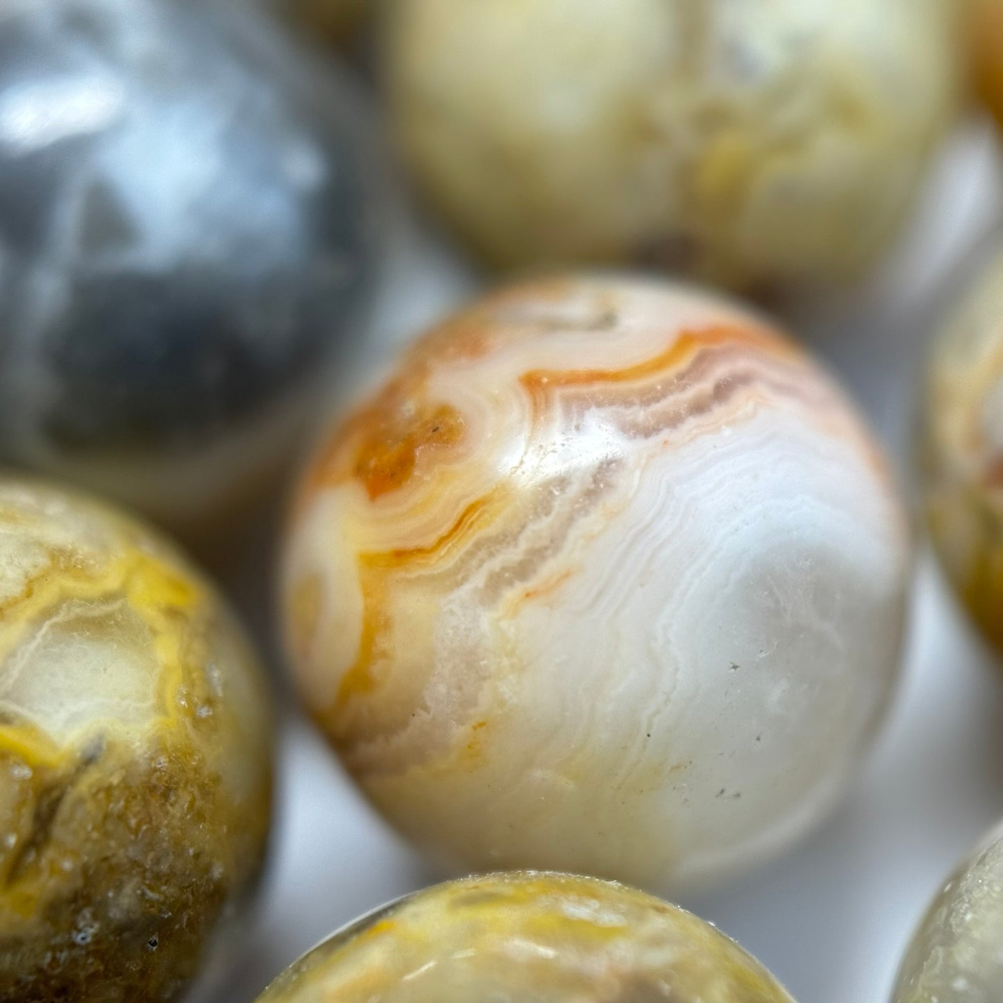 Golden Crazy Lace Agate Polished Round Beads image 6