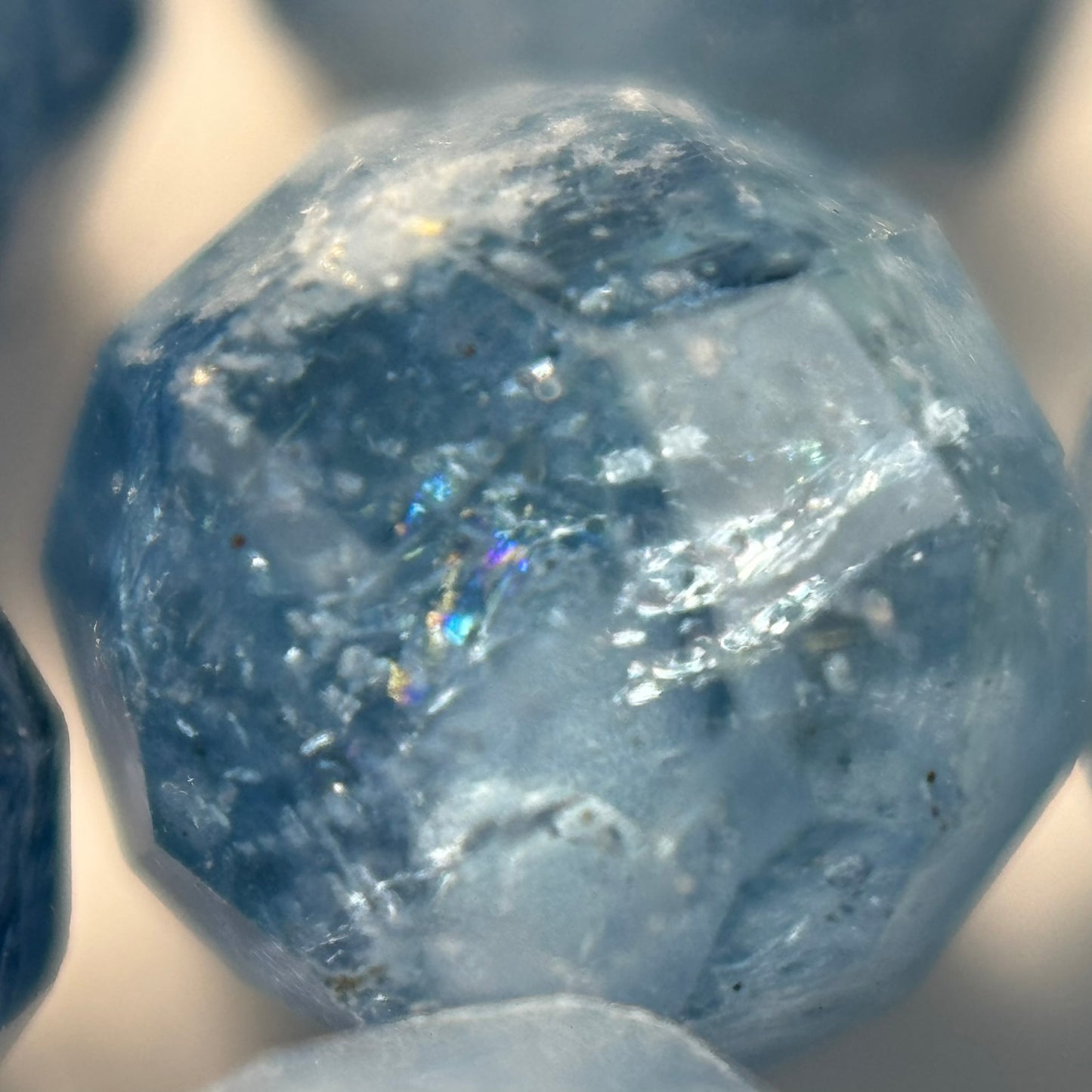 Aquamarine Faceted Round Gemstone Beads image 5