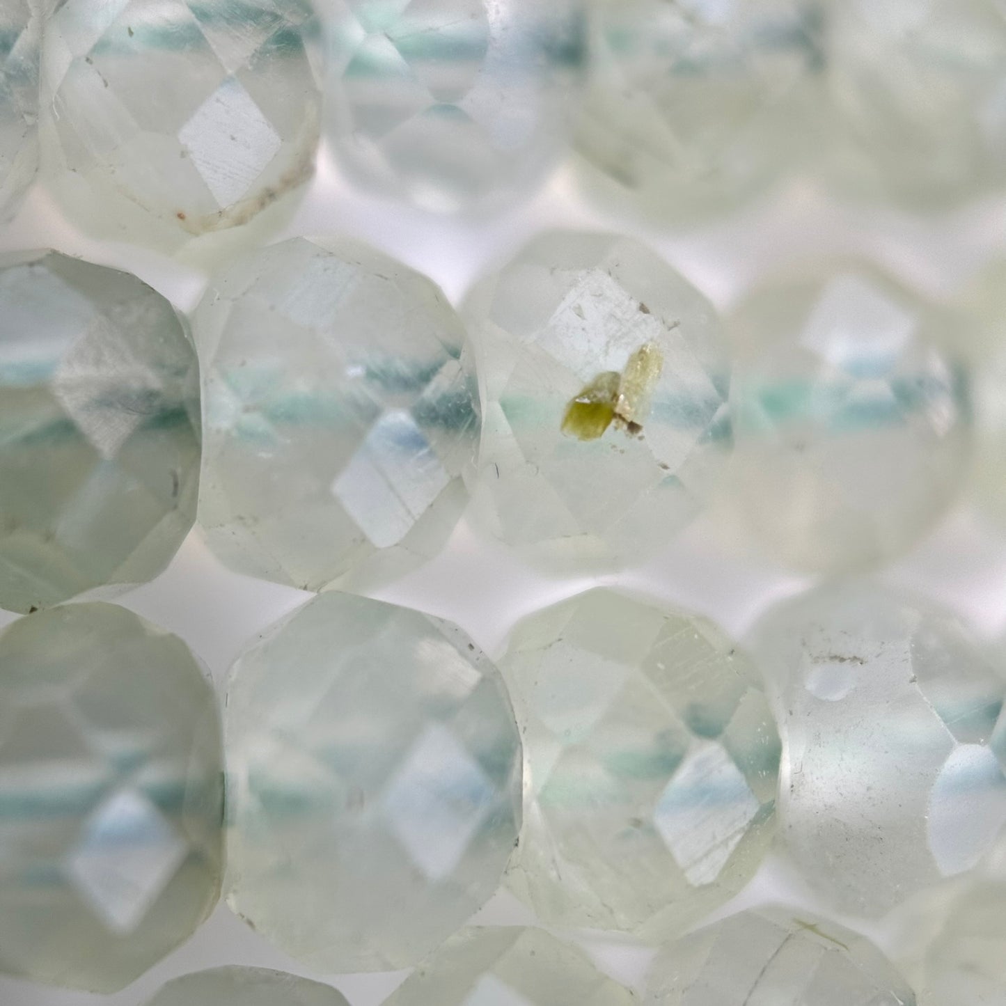 Prehnite Faceted Rondelle Beads (Color A) image 2