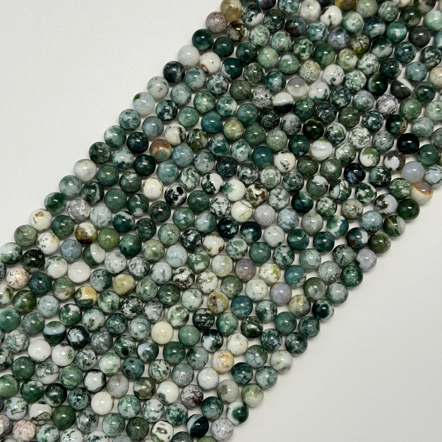 Tree Moss Agate Polished Round Beads image 4