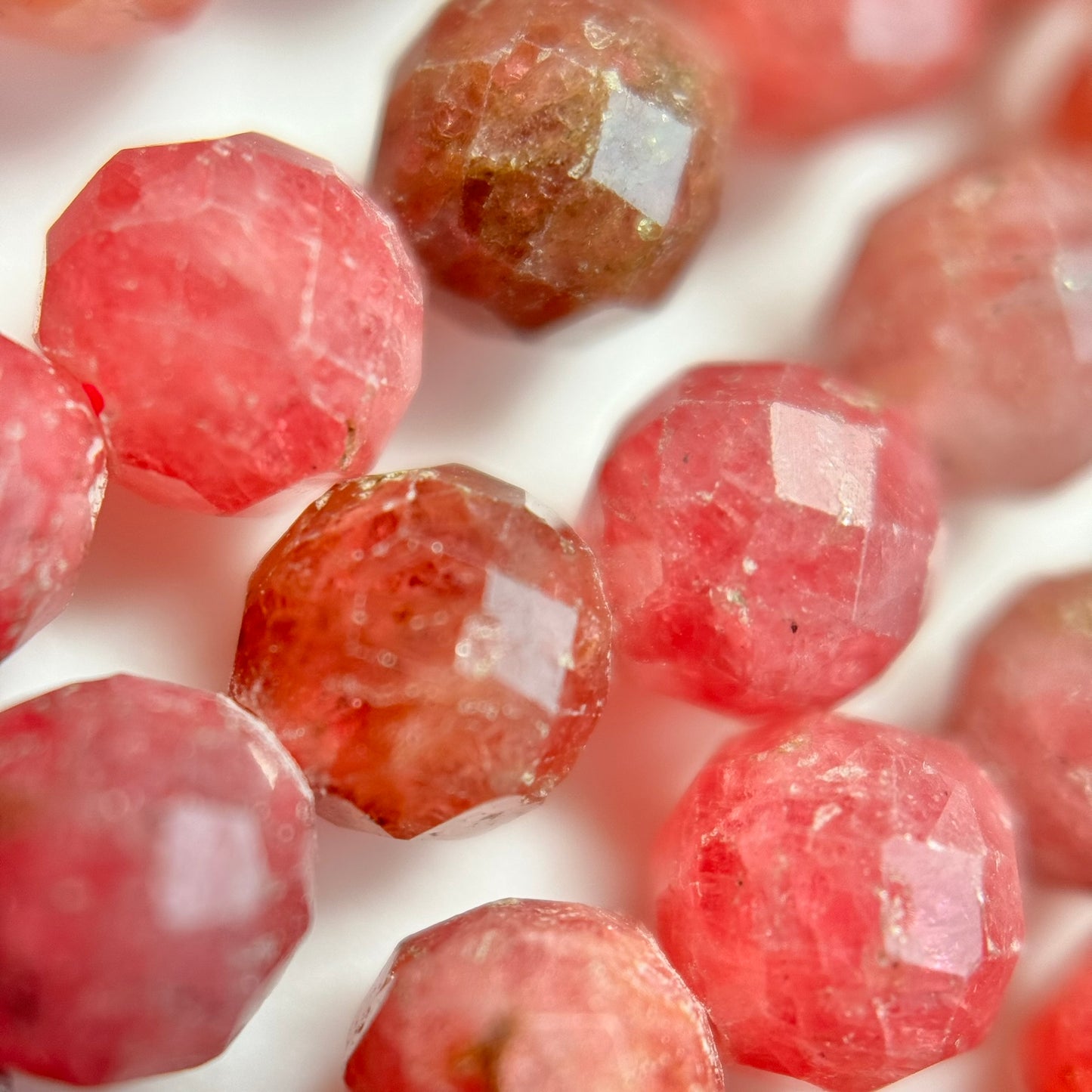 Rhodonite Faceted Round Beads (AA Quality) image 5