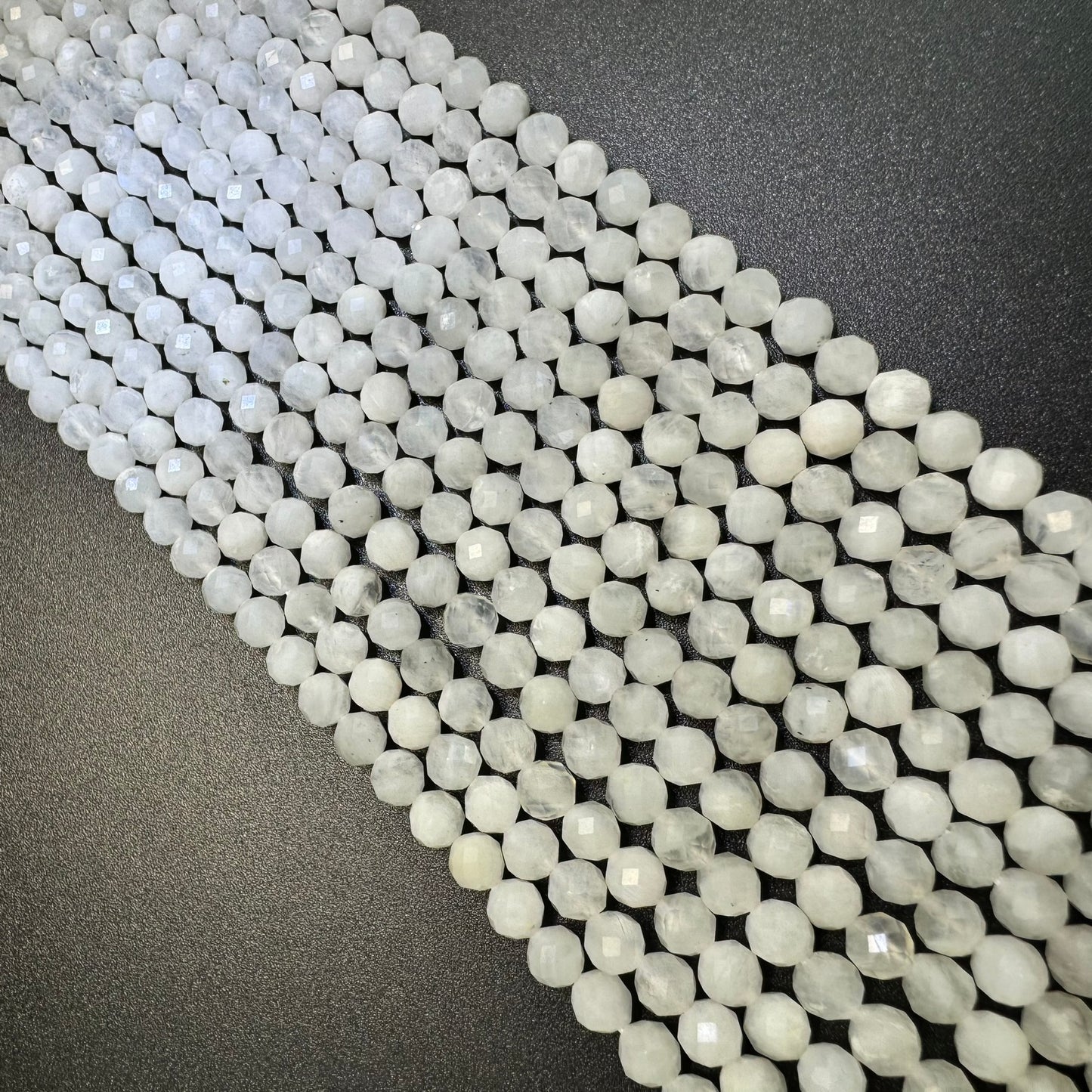 Rainbow Moonstone 6mm Facted Round Beads image 3