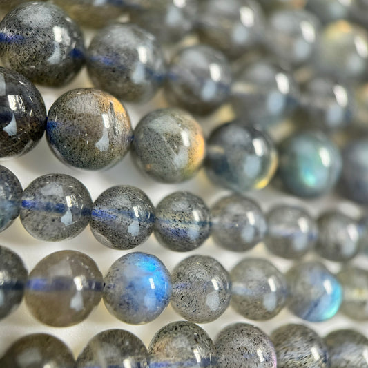 Labradorite Fire Polished Round Beads (AAAA Quality)