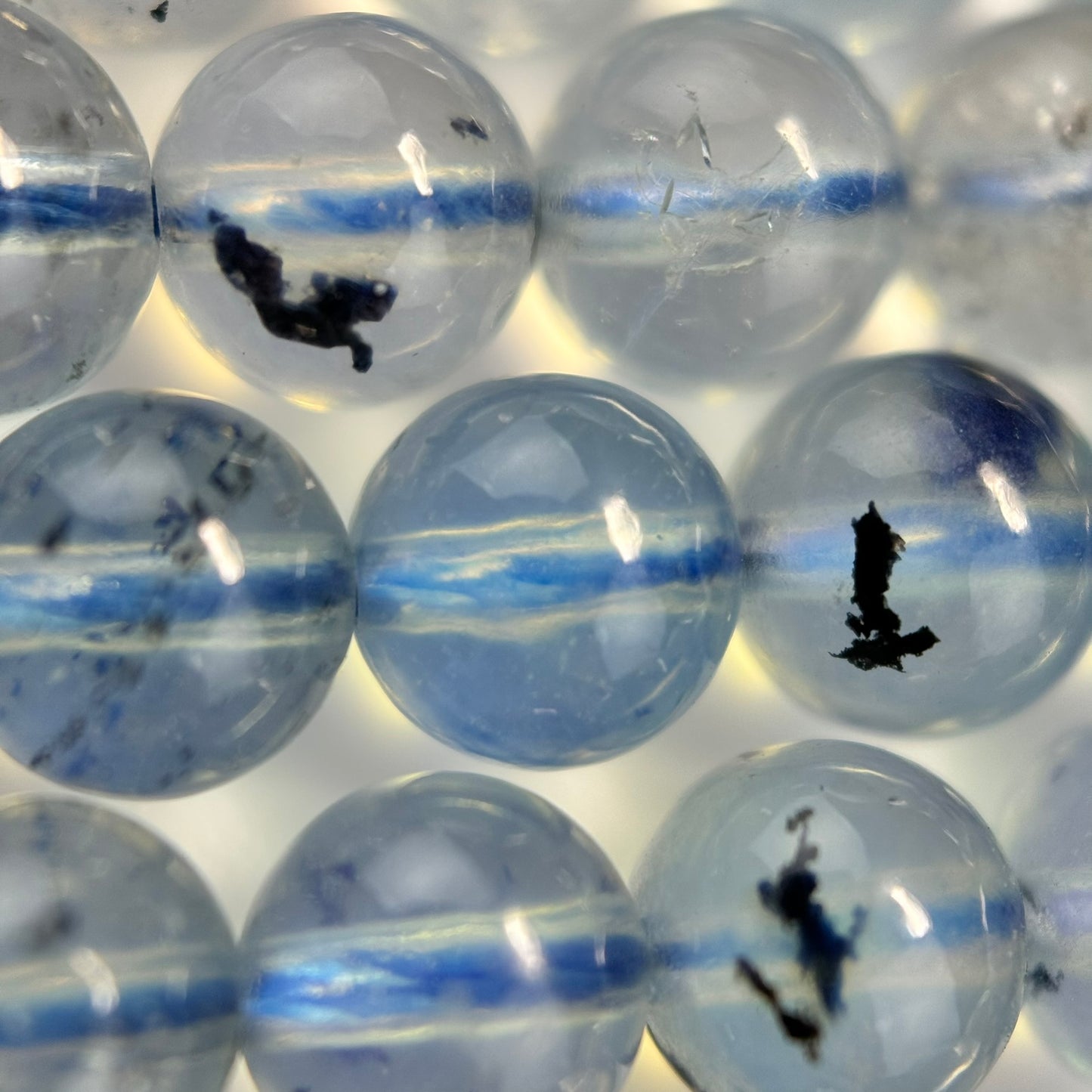 Aquamarine Polished Round Gemstone Beads (6mm) - AAA Quality image 4