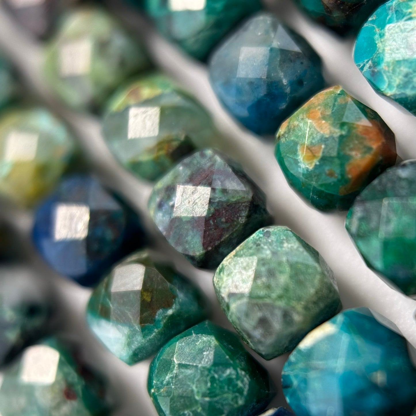 Chrysocolla Square Beads image 6