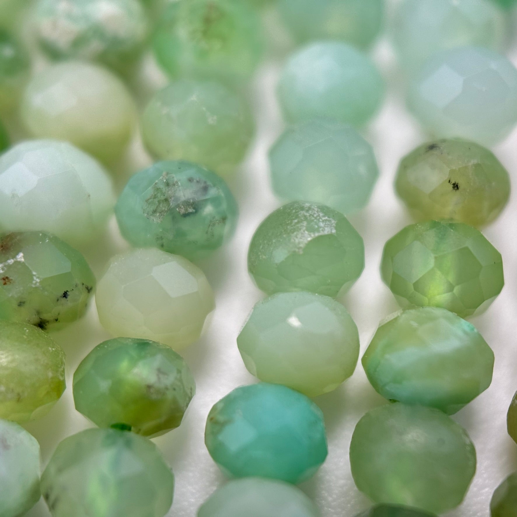 Chrysoprase Faceted Rondelle Beads image 5