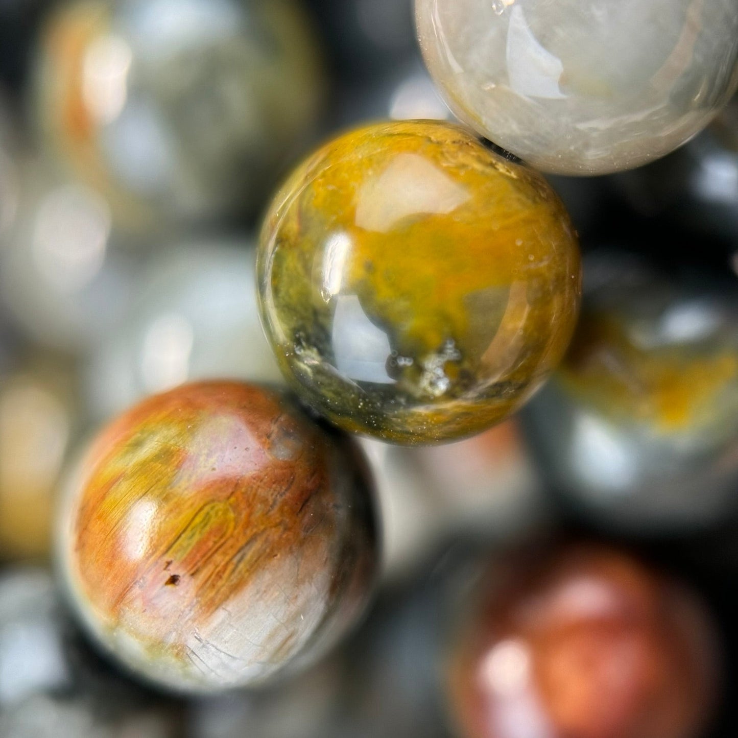 Golden Hawk's Eye Polished Round Beads image 9