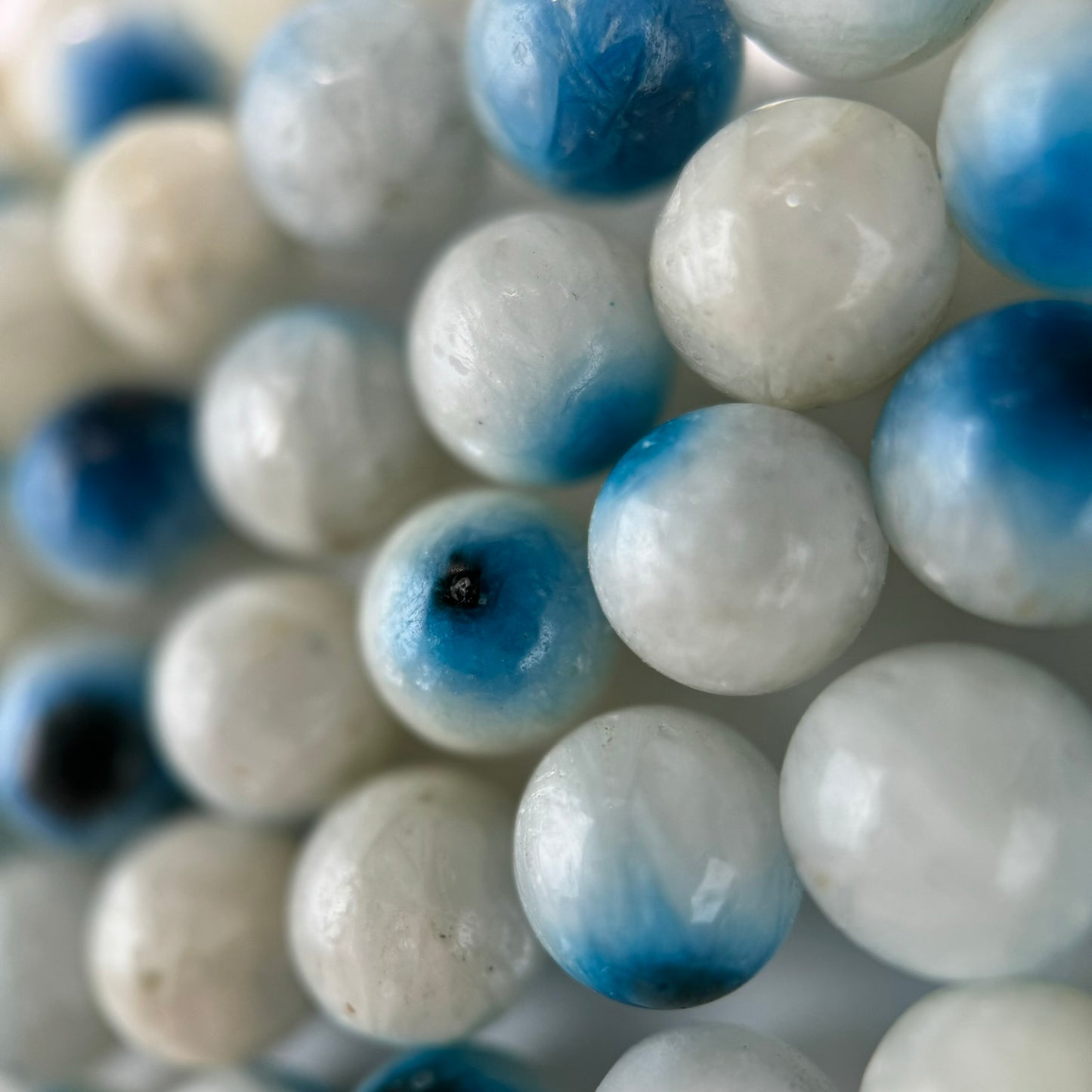 Blue Ice Glacier AA Polished Round Beads image 7
