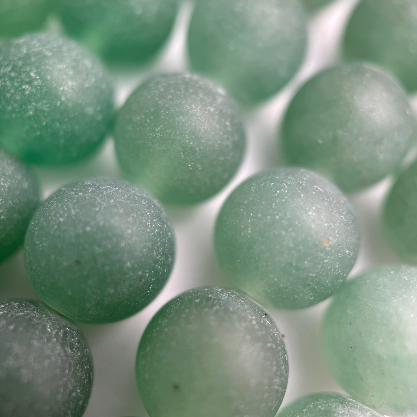 Green Aventurine Frosted Round Beads image 1