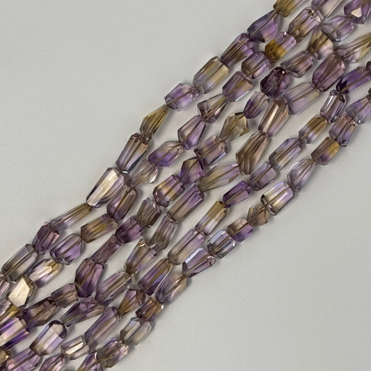 Faceted Ametrine Freeform Beads