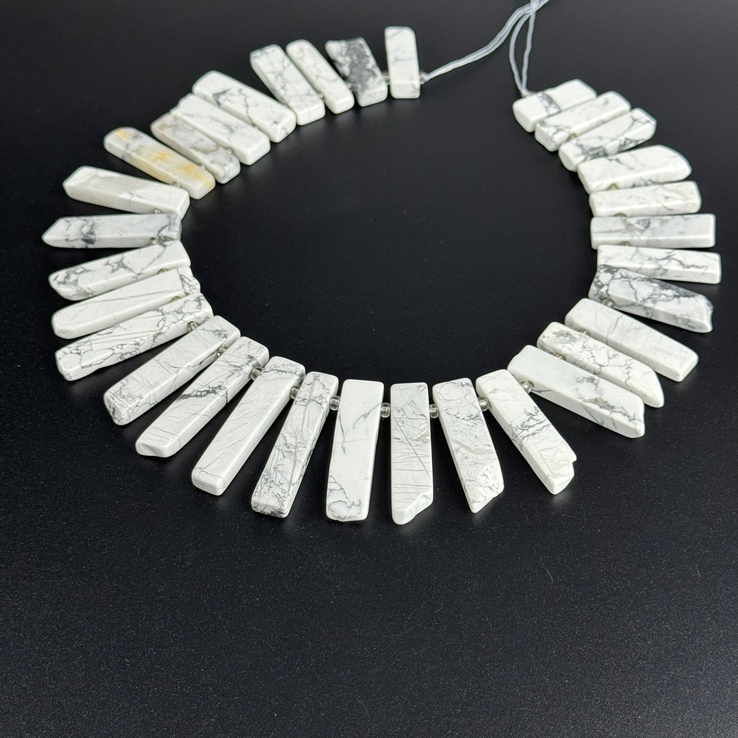 Howlite Blade Shape Gemstone Beads (AB Quality)