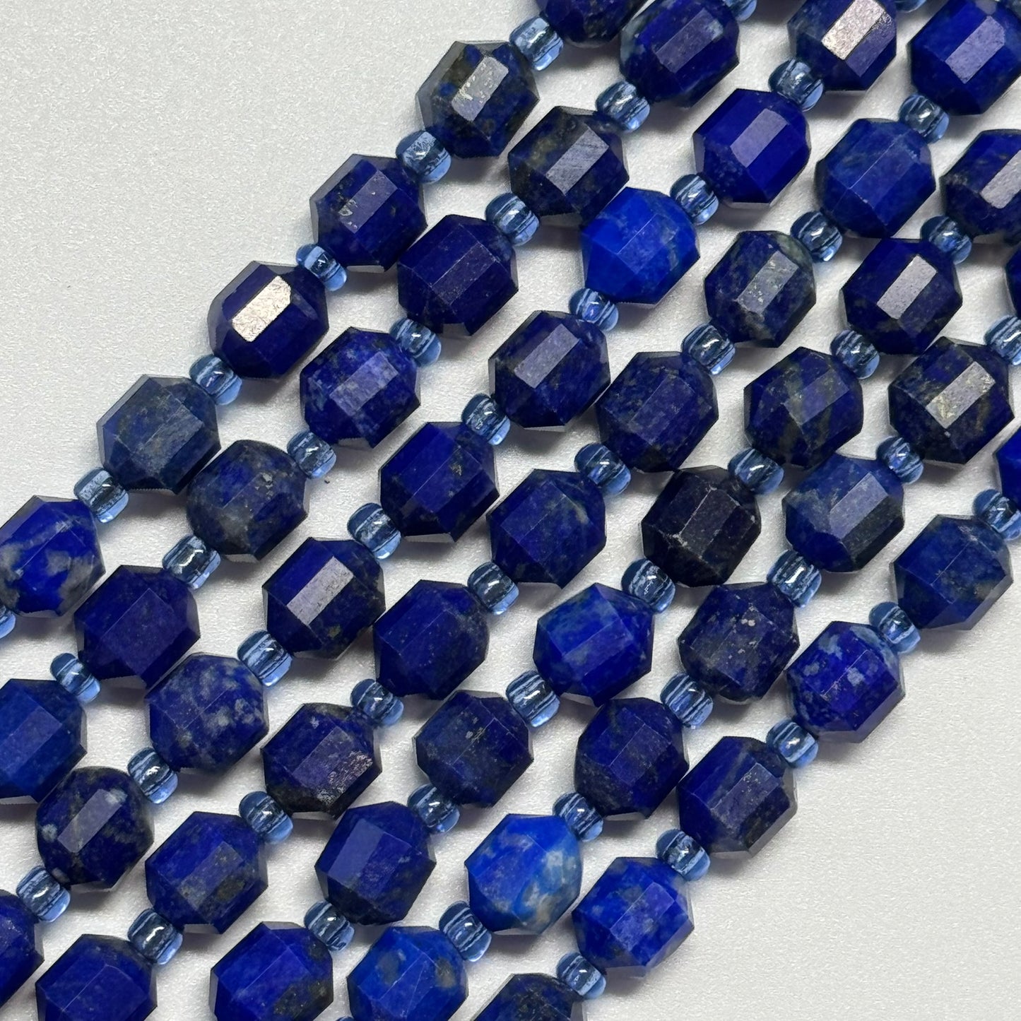 Dodecahedron Lapis Lazuli Beads – Natural Blue Gemstone