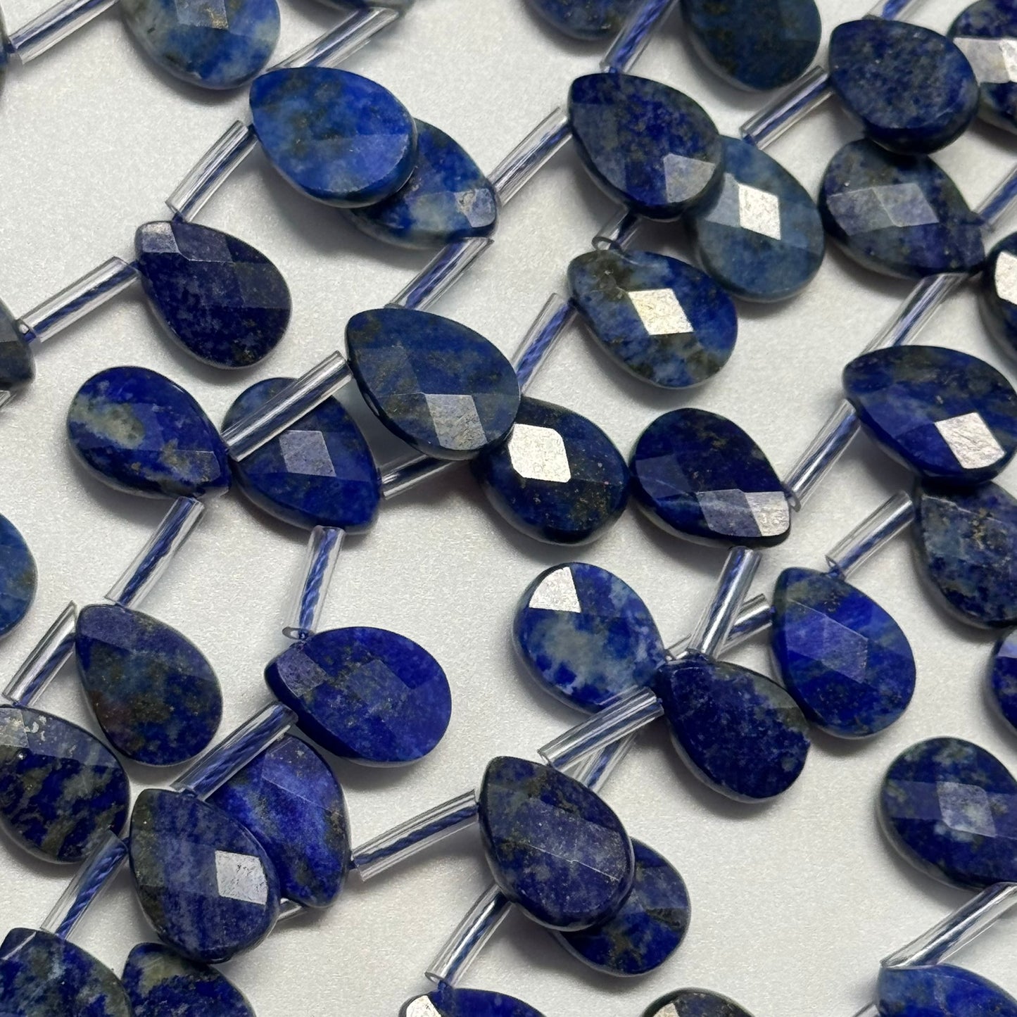 Lapis Lazuli Faceted Pear Shape Beads (A Quality)