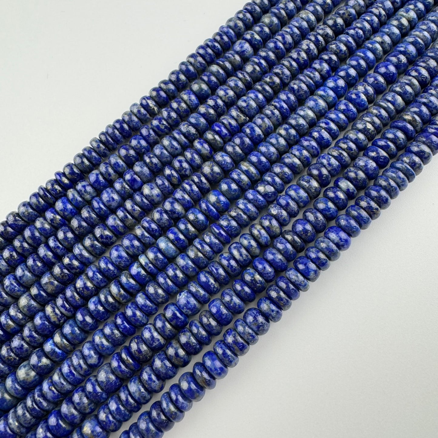 Lapis Lazuli Rondelle Natural Blue Gemstone (A Quality)