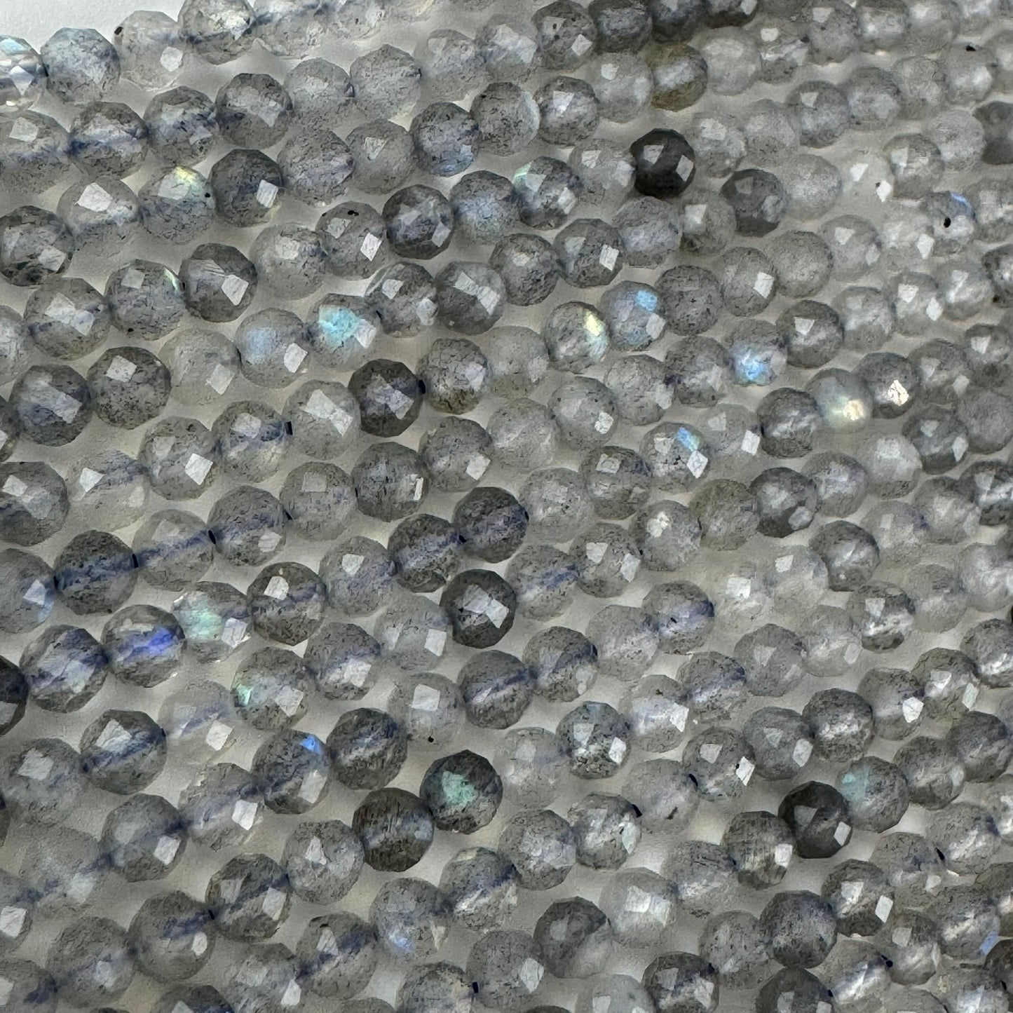 Faceted Labradorite Beads - Round Shape