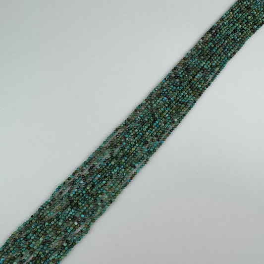 Turquoise Faceted Round Beads - (A Quality)