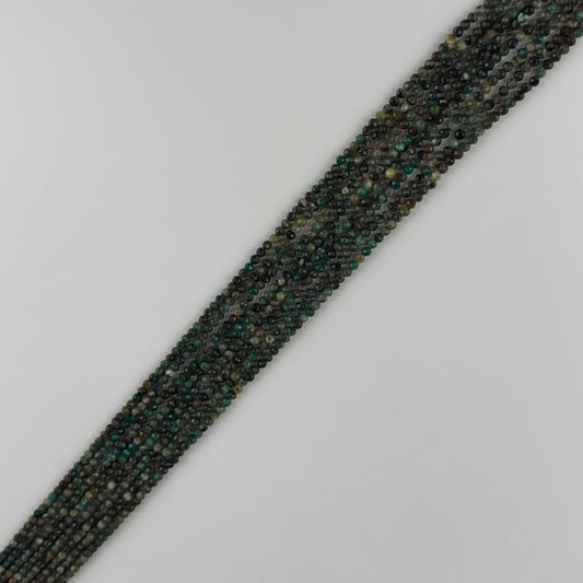 Chrysocolla Faceted Round Beads - (AB Quality)